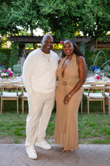 Elegant Mocha Metallic Maxi Dress