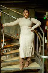 Scarlett Cable Knit Midi Dress