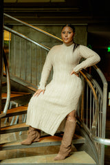 Scarlett Cable Knit Midi Dress