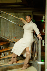 Scarlett Cable Knit Midi Dress