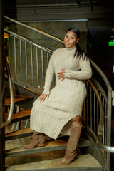 Scarlett Cable Knit Midi Dress