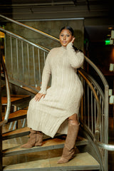 Scarlett Cable Knit Midi Dress